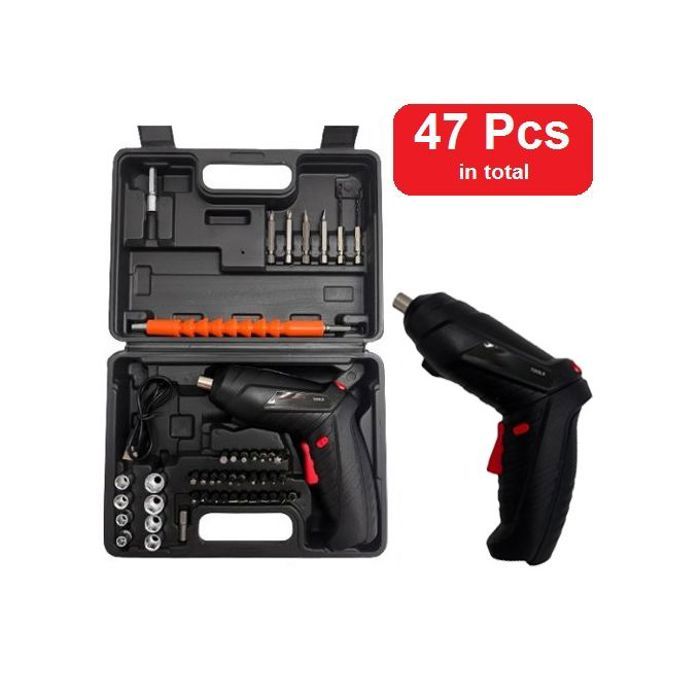 Tournevis Électrique avec Accessoires 47Pcs - Mini Visseuse Sans Fil Rechargeable