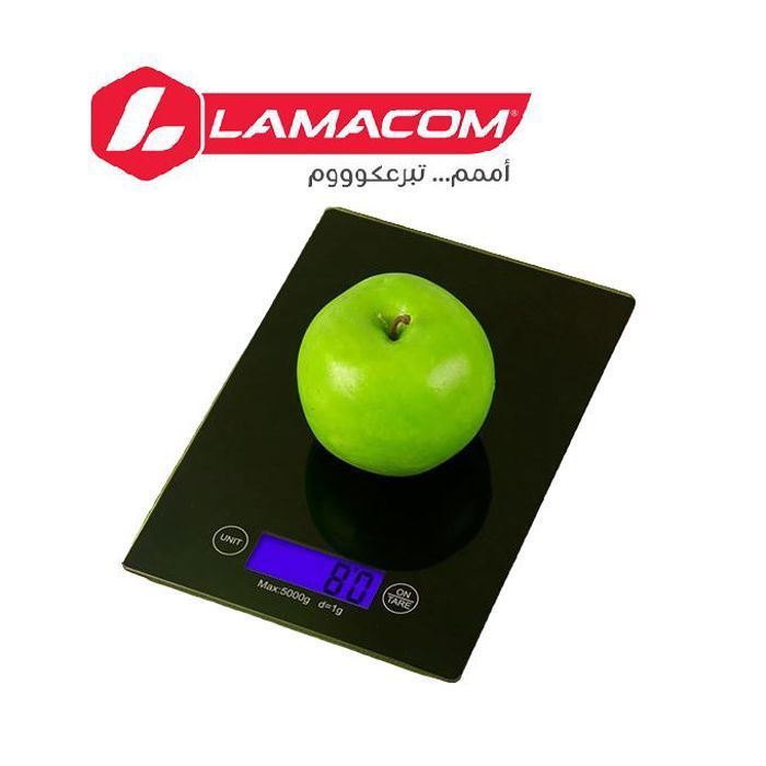 Balance de Cuisine Numérique en Verre Lamacom - Précision 1g - Capacité 5kg