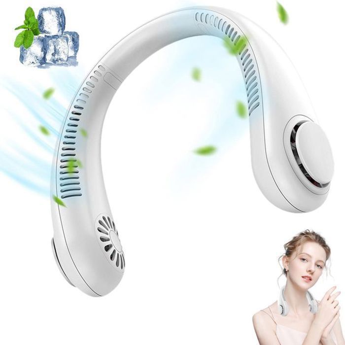 Climatiseur de Cou - Ventilateur de Cou Muet avec 3 Niveaux de Flux d'Air, couleur aliatoire