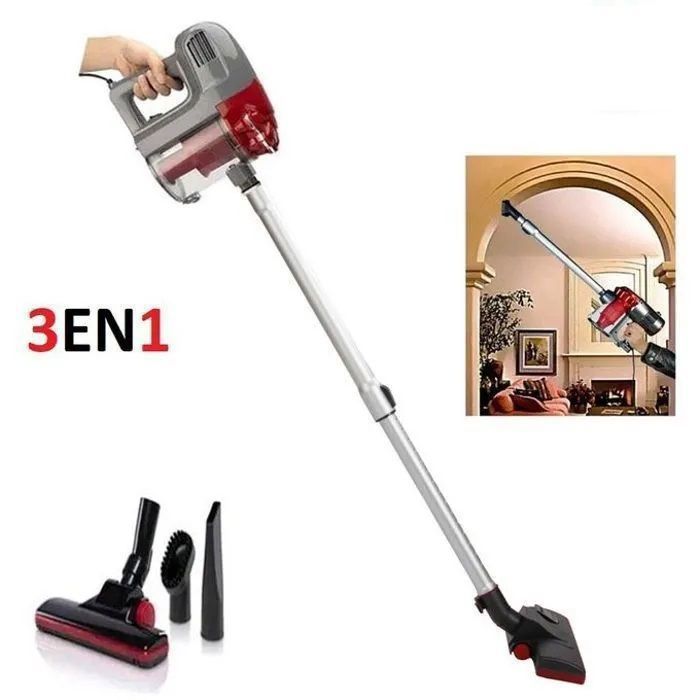 Aspirateur domestique silencieux 3 en 1 avec collecteur de poussière 1L et filtre HEPA, Couleurs aléatoires