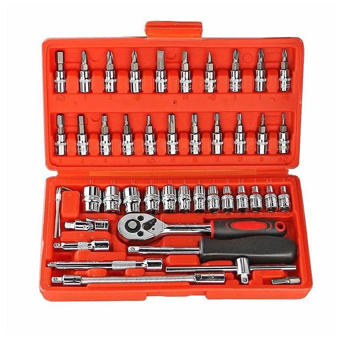 Coffret à outils - Non spécifié - 46 pièces - Acier inoxydable - Rangement pratique - Outils de précision