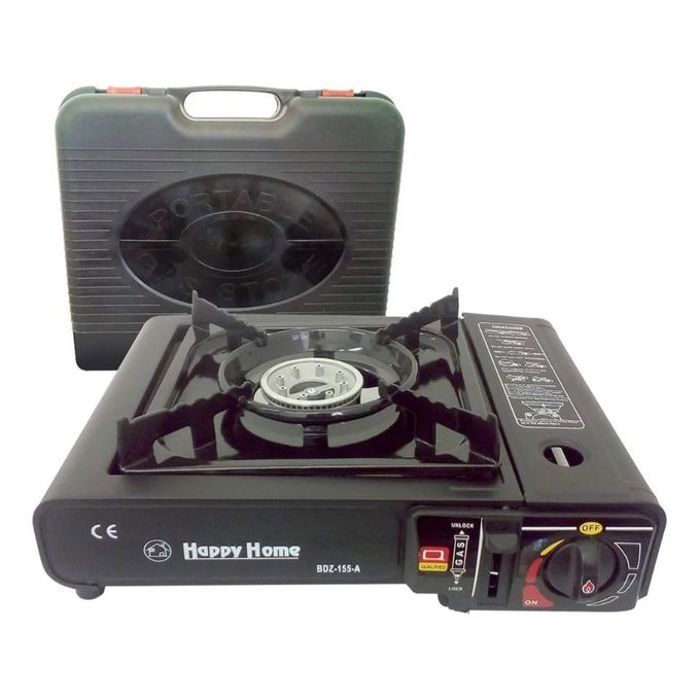 Réchaud à Gaz Portatif Happy Home - Butane Portable - Brûleur à Réchaud de Camping à Gaz