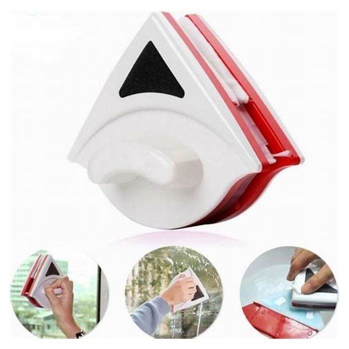 Lave-vitre magnétique - Double latérale - Pour un nettoyage efficace et sécurisé des fenêtres, Couleur aliatoire
