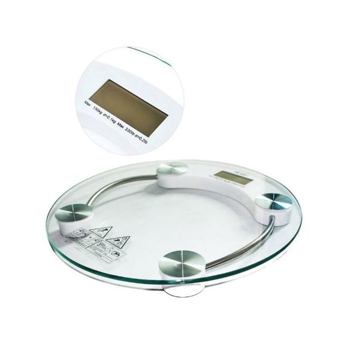 Pèse-personne électronique en verre trempé - Max 180 kg - Précision 0.1 kg