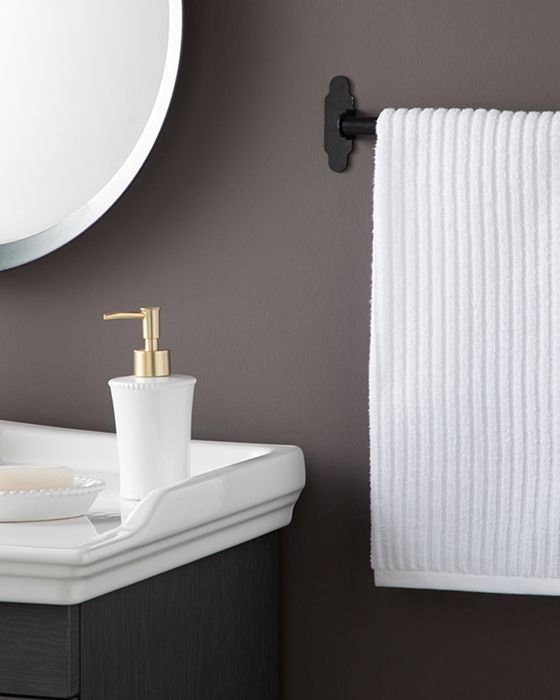 Serviette Visage en Coton Stripe - Coloris Blanc, Dimensions 50 x 70 cm