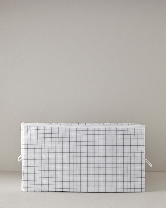 Housse de Rangement - Striped - Blanc - 74 x 46 x 46 cm - Moderne - Spacieuse