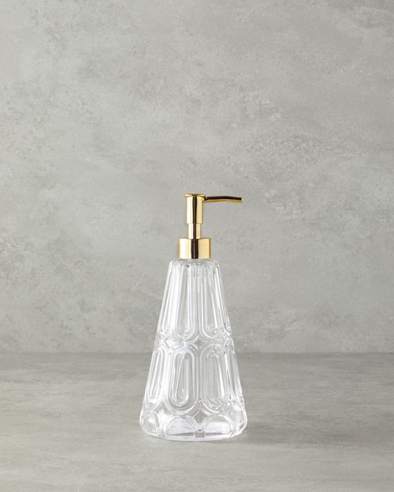 Distributeur De Savon Liquide - Diana - Transparent - Verre - 10 x 22 cm - Design Moderne