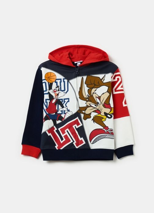 Sweat Sylvester le chat et Bugs Bunny entièrement zippé avec capuche - Marjane Mall - Image 1