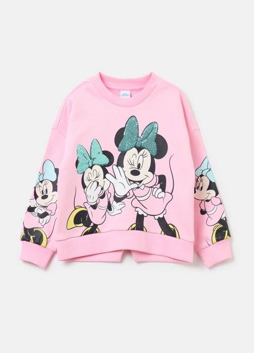 Sweat oversize à imprimé Minnie Mouse et paillettes
