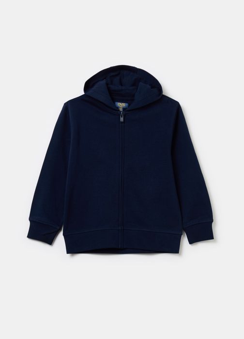 Sweat entièrement zippé en French Terry avec capuche