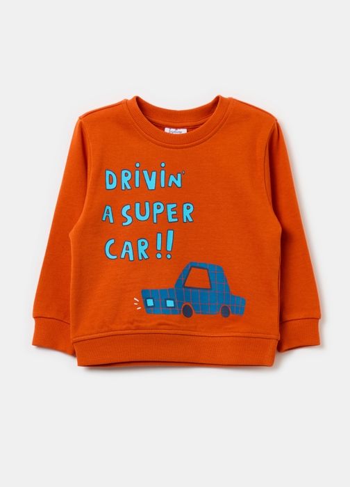 Sweat-shirt en molleton avec imprimé