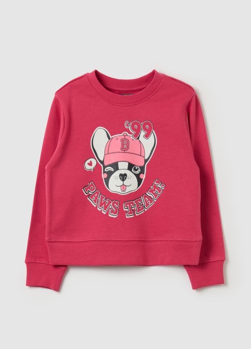 Sweat-shirt en molleton avec imprimé