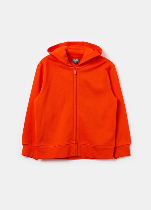 Sweat entièrement zippé en French Terry avec capuche
