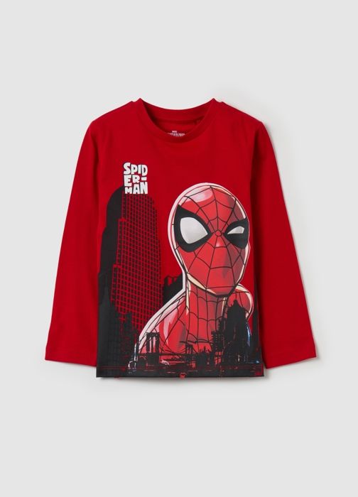 T-shirt à manches longues et imprimé Spider-Man
