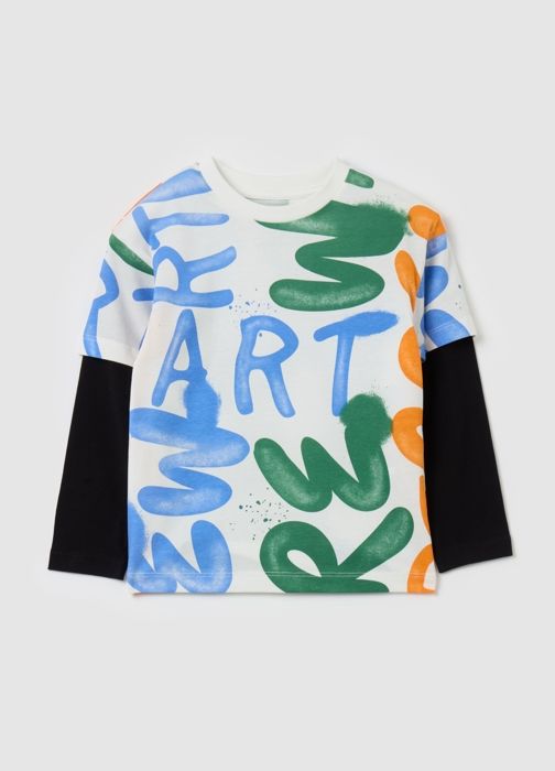 T-shirt imprimé à manches longues