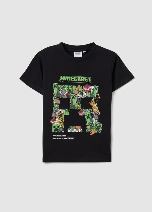 T-shirt en coton avec imprimé Minecraft