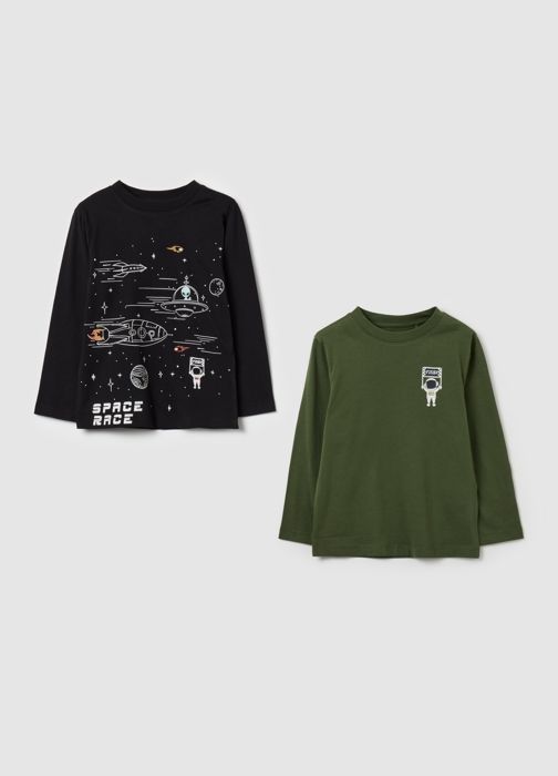 Lot de deux T-shirts « Space Race » à manches longues
