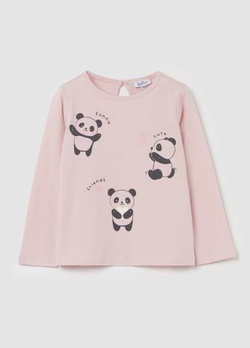 T-shirt à manches longues et imprimé animaux