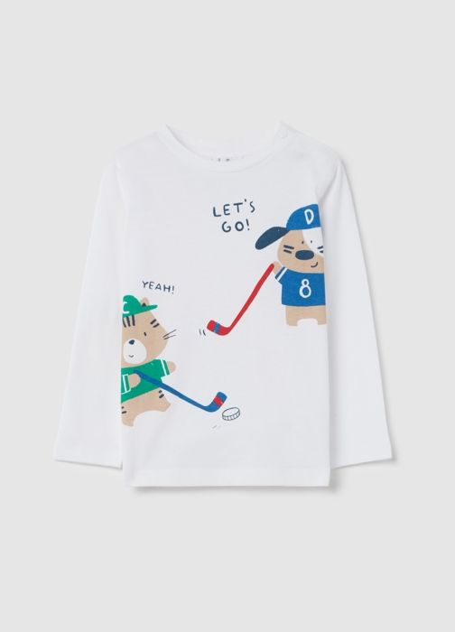 T-shirt à manches longues avec imprimé animaux