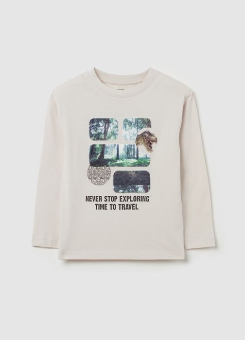 T-shirt ''Time to Travel'' à manches longues