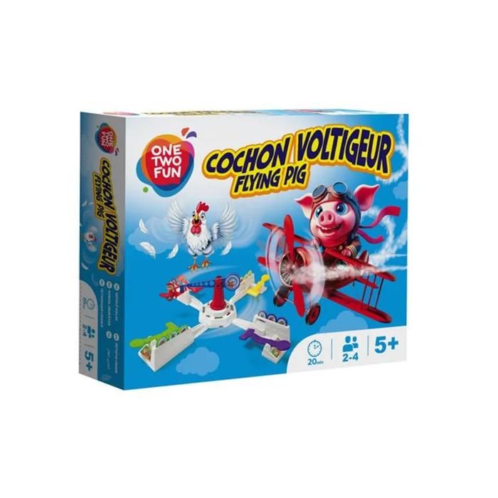 Jeu amusant One Two Fun Flying Pig  33X26.7X6CM