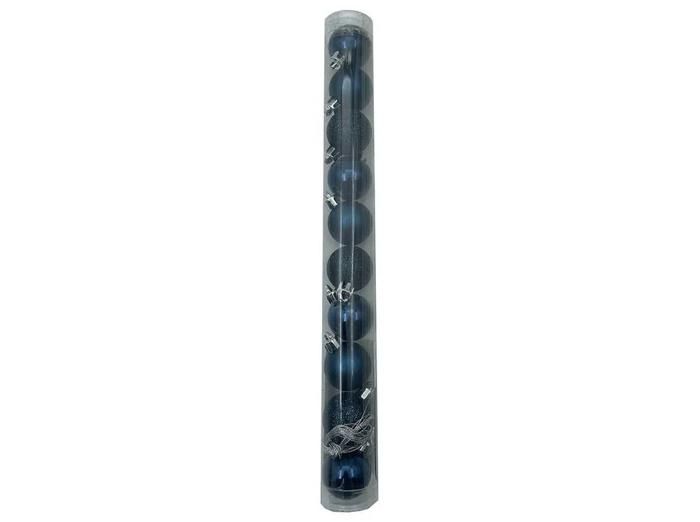 Tube de 10 Billes Décoratives en Plastique Bleu – 3 cm