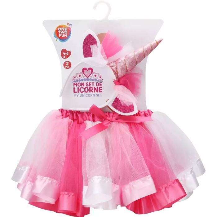 Déguisement jupe tutu et serre-tête licorne