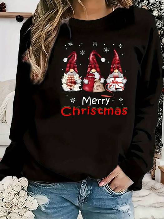 Sweat-shirt - OUTFITS AND MORE - Noël - Gnomes festifs - Manches longues - Douceur coton