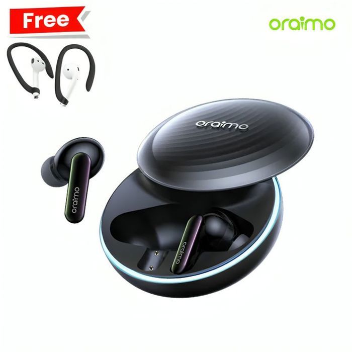 Oraimo SpaceBuds OTW-630 Ecouteurs à réduction de bruit ANC 50dB + Crochets d'Oreilles Sportifs Gratuit