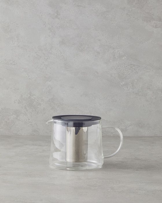Infuser Rond avec passoire en borosilicate Lena, capacité 1500 ml, Transparent