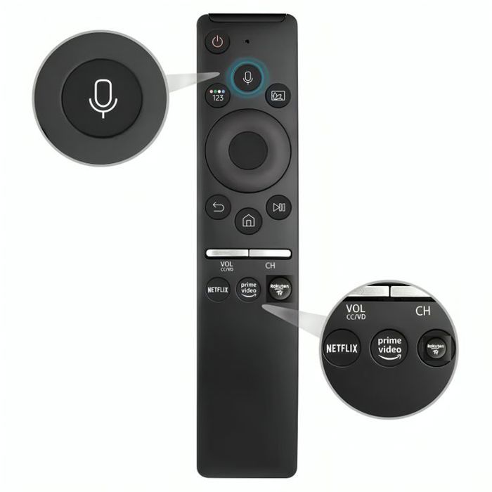 Telecommande universelle de remplacement, pour Samsung Smart TV avec Bouton  Netflix Prime Video Rakuten.