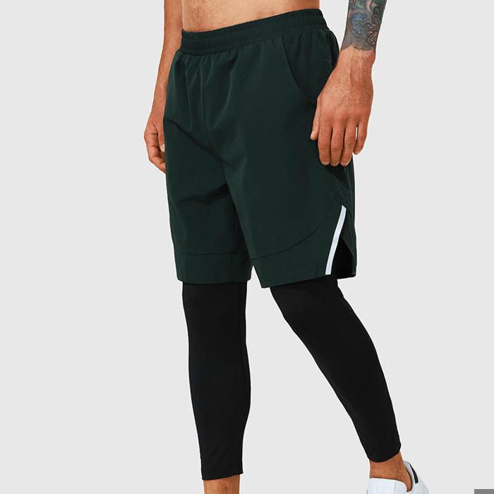 short padel avec collant integre et poches pour balles - Vert - Taille M