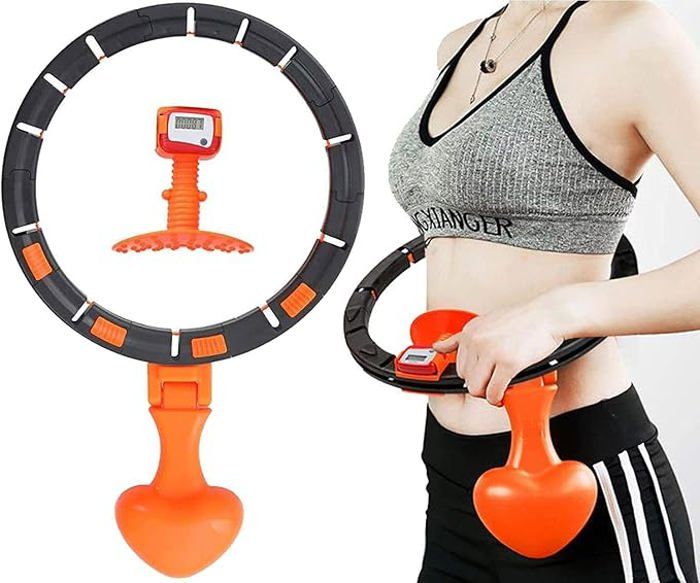 Cerceau intelligent Hula Hoop Cerceaux lestés pour adultes avec comptage intelligent Détachables Perdre du poids Brûler les graisses