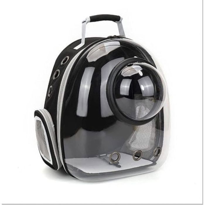 Transparent pet backpack sac cage de transport transparent pour chat et chien couleur NOIR