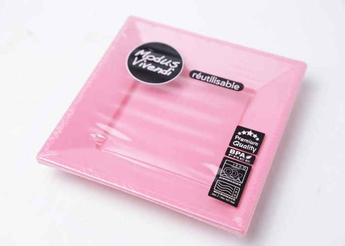 6 ASSIETTES MODUS VIVENDI FUSCHIA