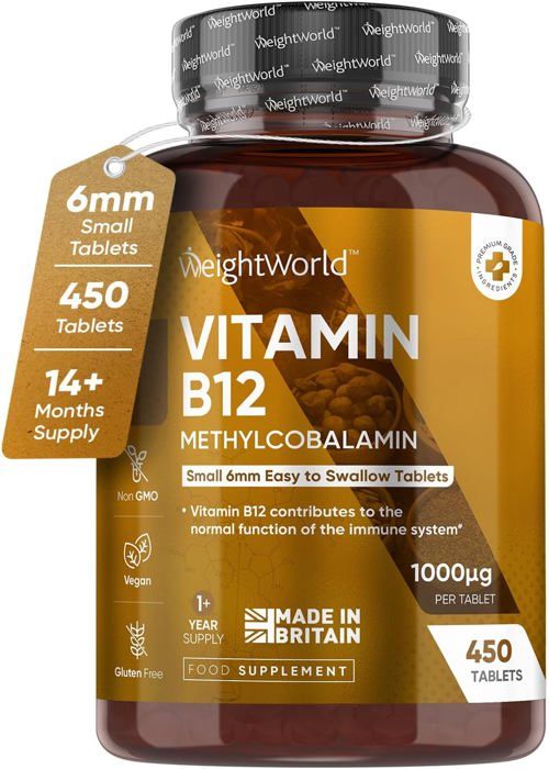 Vitamin B12 1000 µg - For Energy & Inner Defences - 450 Tablets