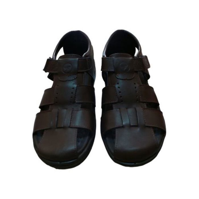 Sandale médicale - Collection-SANDAL - Noir - Cuir véritable - Confortable - Taille 40