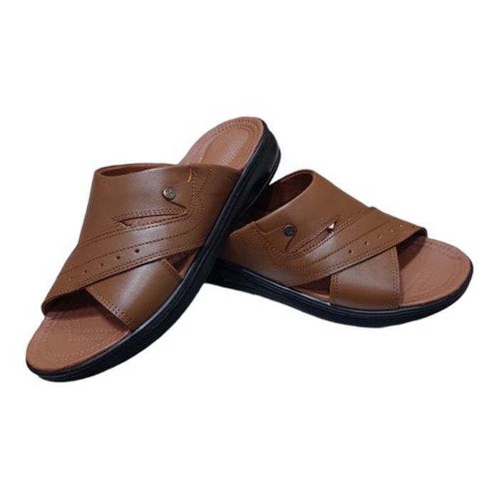 Sandale homme - SANDAL - Collection 2023 - Cuir véritable - Marron - Confortable