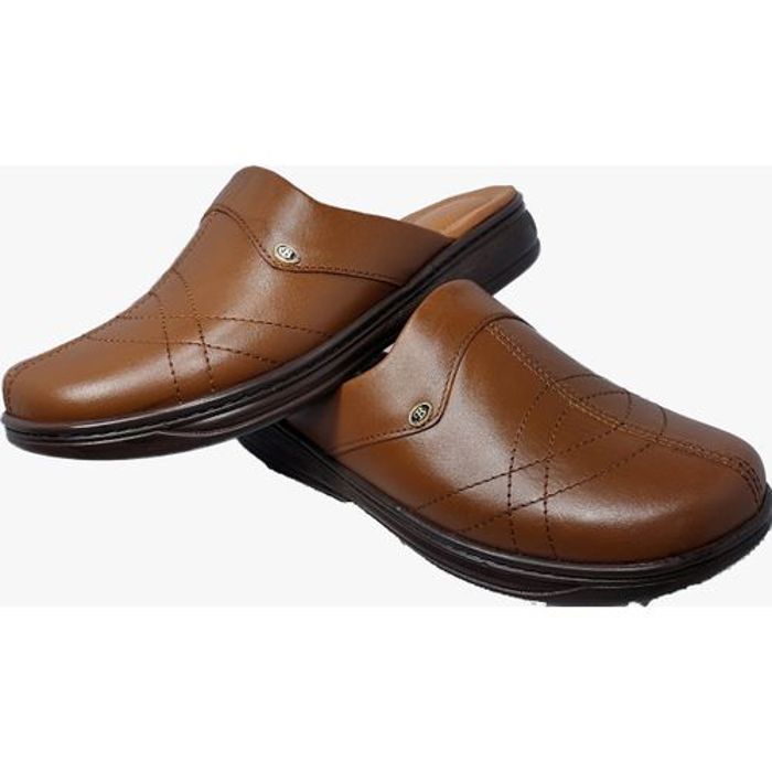 Sabot Médical - TERZ1 - Cuir Marron - Confort Médical - Tendance 2023 - Homme
