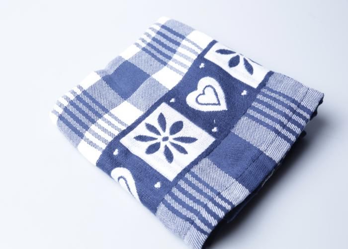 Serviette de cuisine petit cœur - 100% coton - 50x70 cm - Couleur Aléatoire