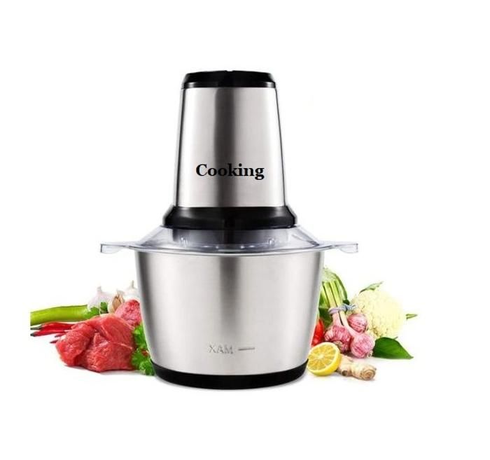 Cookin - Hâchoir électrique 300W avec bol en inox 2 litre -2 vitesses pour tout les aliments