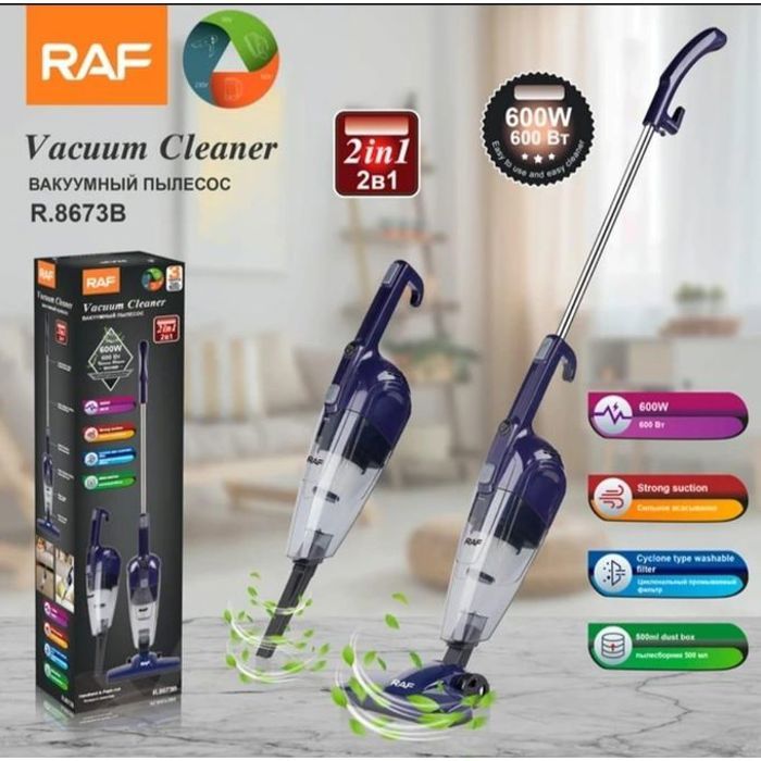 Aspirateur balai - RAF - 2 en 1 - 600W - Silencieux - Réservoir 0,5L