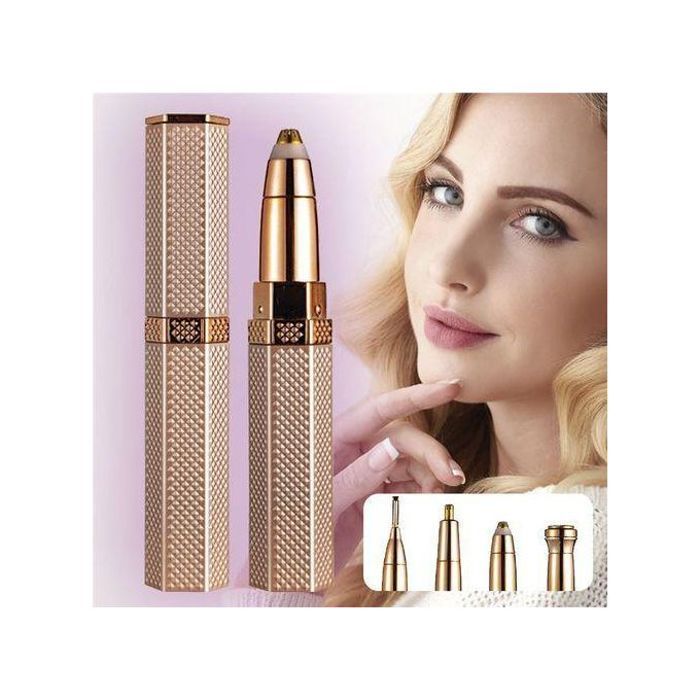 4en1 Épilateur Facial électrique indolore pour femmes, visage et sourcils