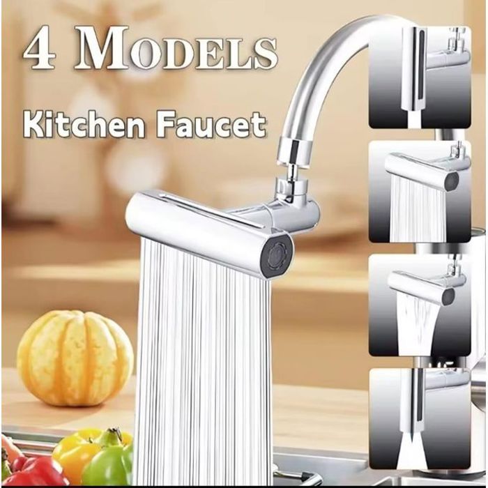 Robinet de Cuisine - Haute Pression - Multifonctionnel - 3 Modes - Acier Inoxydable - 360° Pivotant