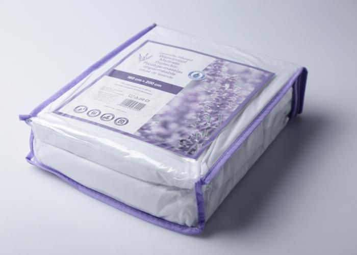 Protège-matelas imperméable infusé à la lavande 160x200 cm - Blanc