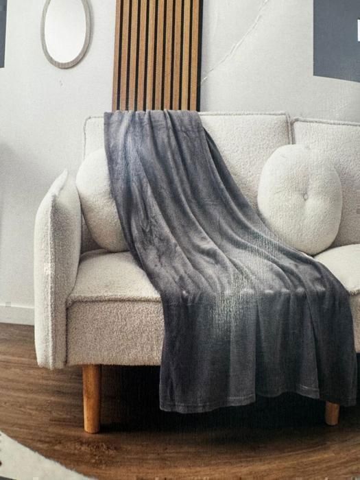 Couverture en microfibre - GRIS FONCE - TX0104A - 180 x 220 cm - Douceur - Élégance