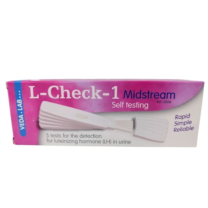 Test d'ovulation - L-check-1 - Boîte de 5 pièces - Détection LH - Facile à utiliser - Fiable