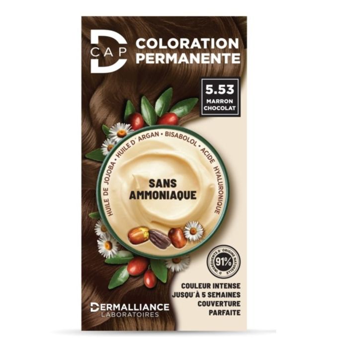 Teinture capillaire - D-CAP - N°5.53 - Marron Chocolat - 60 ml - Sans parabène