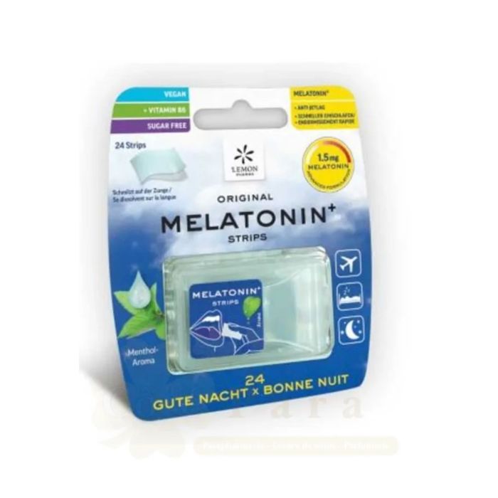 Bandes sublinguales - Lemon Pharma - Melatonin+ - 24 unités - 1,5 mg de mélatonine - Vitamine B6