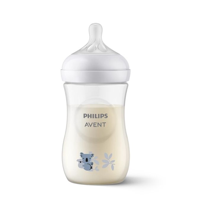 Biberon - AVENT - Natural 3.0 - 260ml - Tétine anti-coliques - Décor Koala